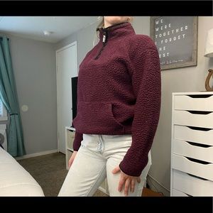 victoria’s secret pink sherpa half zip